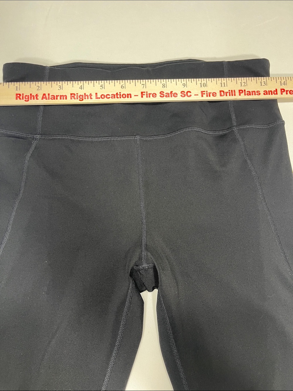 Athleta ST Black 7/8 Leggings Reflective Trim Zip Pocket Tall - Picture 5 of 8